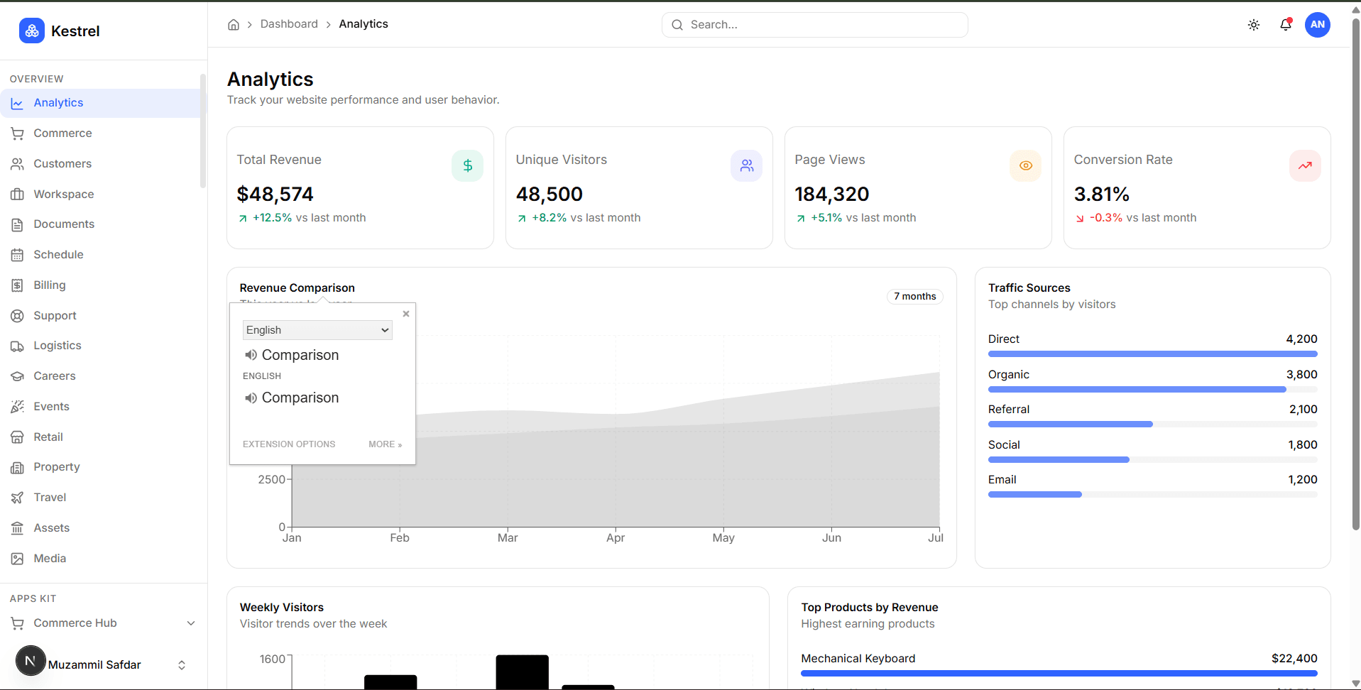 Next.js Dashboard Template